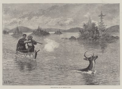 Deer-Shooting on an American Lake by Arthur Burdett Frost